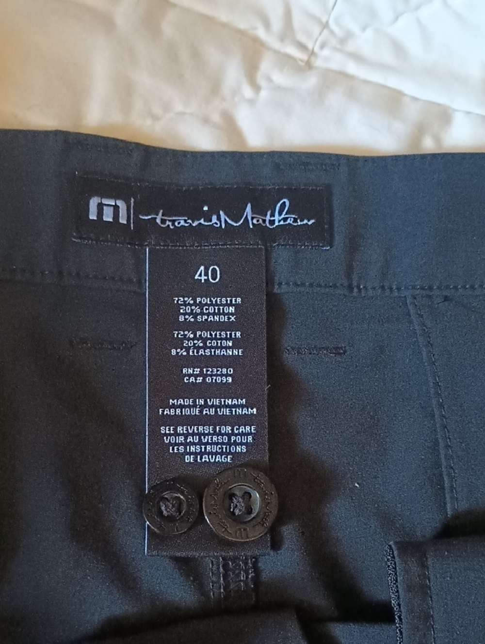 Travis Mathew Men's-Style Black Bermuda Shorts - Picture 6 of 6